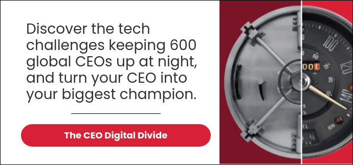 Discover the tech challenges keeping 600 global CEOs up at night, and turn your CEO into your biggest champion.